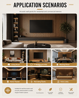 Échantillon Gratuit - Panneau Acoustique Moderne pour Décoration Intérieure, Absorption Sonore, avec Design Graphique, Panneau Mural à Lattes en MDF pour Hôtels et Appartements