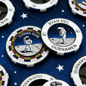 Offre Spéciale – Nouveau Design Personnalisé – Marqueur de Balle Blanc Écologique de Qualité Supérieure – Fournisseur Chinois – Jeton de Golf Type Poker - Product Image 3