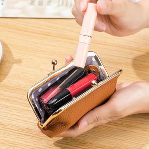 AndoBag Lipstick Coin <b>Purse</b> for Women Genuine Cow <b>Leather</b> Mini Key Chain Storage Bag Fashion Small Clip Bags 2231 - Product Image 4