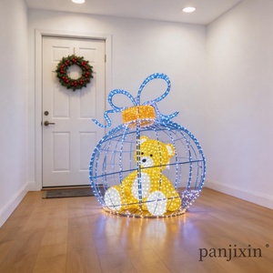 Arco de Luz LED Gigante Comercial con Diseño de Caja de Regalo Navideña, Decoración Luminosa para Eventos al Aire Libre y Plazas - Product Image 4