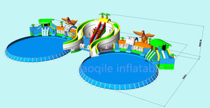 <strong>Funny</strong> Playground Giant Outdoor Swimming <strong>Pool</strong> Amusement Equipment <strong>Inflatable</strong> Theme Water Park With <strong>Slide</strong> for Kids - Product Image 6
