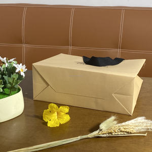 Custom Logo Recycled Kraft Shopping Paper Bag Durable Branded Retail Bags Sac Shopping with Handles Classic Bolsas De Papel - Product Image 2