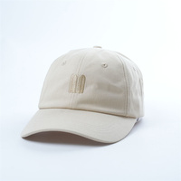 Kustom 6 Panel topi ayah dengan logo bordir, 100% katun topi tidak terstruktur profil rendah