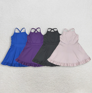 Vestidos Deportivos para Niñas en 4 Colores, Ropa Deportiva, Vestidos de Yoga hasta la Rodilla - Product Image 1