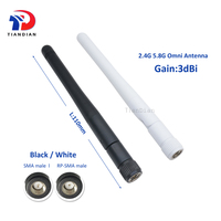 Antena Externa Lora 433Mhz 868Mhz 915Mhz Omni 110mm Doble Banda 2.4G 5G 5.8G de Goma para Wifi