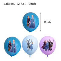 PAISTAR TPCT-081 Décorations et fournitures de fête d'anniversaire Frozen, ballons, bannière de fête princesse, décoration de gâteau, papier personnalisé pour enfants