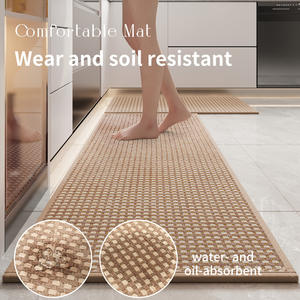 Tapis de cuisine rectangulaire à motif géométrique, antidérapant, absorbant, lavable pour le sol de la cuisine - Product Image 2