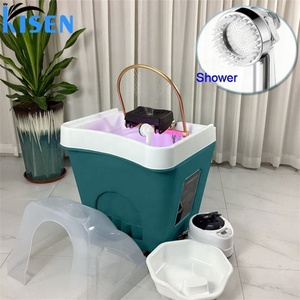 Kisen New Separated Sink Set Beauty Salon Shampoo <b>Bed</b> Massage Multifunctional Hydrotherapy Circulating Portable Shampoo Basin - Product Image 3