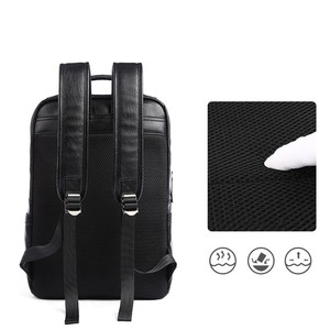 Vente en gros de sacs à dos en <span class=keywords><strong>cuir</strong></span> artificiel pour collégiens et collégiens cartables simples décontractés de marque personnalisée pour jeunes sacs à dos pour ordinateur portable de 14 pouces - Product Image 5