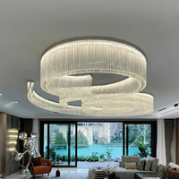 Produits très demandés 2026 : Lustre en verre LED sur mesure pour hall d'hôtel, salle de banquet et décoration intérieure de luxe