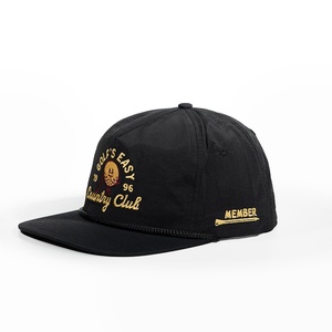 Gorras de Béisbol Deportivas OEM de 5 Paneles con Visera Plana, Cierre a Presión y Bordado de Nailon, Gorras con Logotipo Personalizado - Product Image 2