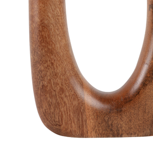 Vaso ovale aperto in legno di mango lucidato per l'arredamento di soggiorno, casa e ufficio - Product Image 6