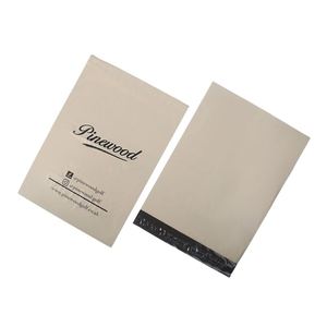 Logo Poly Mailers Express <b>Plastic</b> Delivery Shipping <b>Bag</b> Waterproof Eco-Friendly Compostable Printed Beige Envelope Mailing <b>Bag</b> - Product Image 4