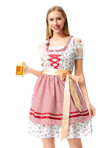 Vestido de cerveza estampado para damas Vestido de Oktoberfest Vestido de sirvienta bávara en Munich, Alemania - Product Image 2