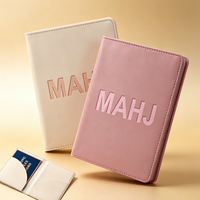 Étui de protection minimaliste en cuir PU pour cartes de Mahjong, idéal pour les voyages, pochette pour jeu de société