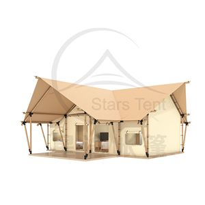 เต็นท์แคมป์ปิ้ง Stars Tent สำหรับ 6-8 คน สองห้องนอน หนึ่งห้องนั่งเล่น แบบขยายได้ ผ้า Oxford กันน้ำ ใช้ได้ทุกฤดู - Product Image 3