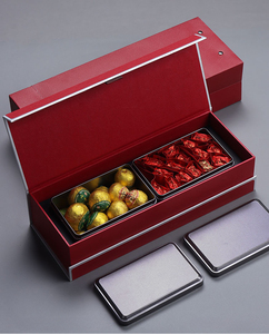Venta al por mayor 330*126*76mm contenedor de té caja de regalo de estaño embalaje caja de embalaje de Metal papel de cartón caja de regalo de comida de té de lujo - Product Image 6