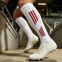 Chaussettes de compression de football d'été en nylon respirant, personnalisées, antidérapantes, invisibles, tricotées pour hommes