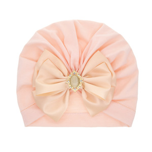 Serre-têtes élastiques en satin avec grand nœud et strass pour bébés filles, design mignon, en polyester - Product Image 4