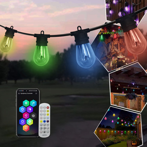 HRSYT DC24V S14 Bistro <strong>Bulbs</strong> Led <strong>String</strong> <strong>Light</strong> Outdoor RGBW IP65 Waterproof Hanging Led Patio <strong>String</strong> <strong>Lights</strong> - Product Image 1