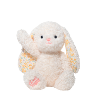 Vente en gros de lapin en peluche mignon de 38 cm, compagnon de sommeil, doux, crème matcha lavande, jouet pour bébé