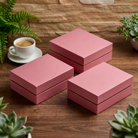 Boîte à dragées magnétique personnalisée en cornaline rose avec logo pour mariage, emballage cadeau pour sachets parfumés