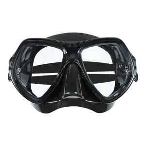 Custom Hot Sale Colorful single lens Diving Mask freediving low volume Tempered Glass Scuba Mask for Diving