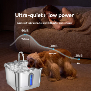 เครื่องให้น้ำสัตว์เลี้ยงอัตโนมัติขนาด 3.2 ลิตร ทำจากสแตนเลสทั้งหมด พร้อมระบบเซ็นเซอร์อินฟราเรดอัจฉริยะ สำหรับสุนัขและแมว ใช้ในบ้าน - Product Image 4