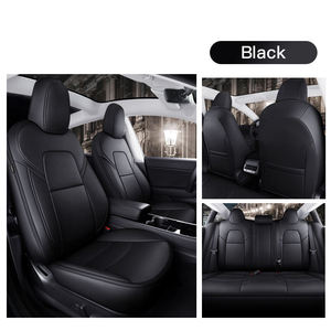 Housse de siège avant et arrière en cuir véritable de luxe, sur mesure, pour Tesla Model 3 2019-2022 - Product Image 4