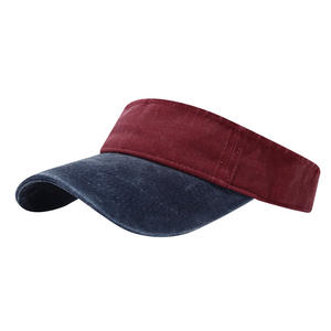Chapeau de soleil vintage délavé à dessus ouvert, casquette de tennis d'été respirante, chapeaux à visière d'extérieur unisexe réglables personnalisés - Product Image 6