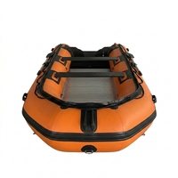 Bateau pneumatique de sport en aluminium et PVC soudé thermiquement de 2,3 m (7,5 pi) pour 2 personnes, mini-bateau d'assaut rapide pour la pêche et les secours d'urgence