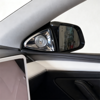 Haut-parleurs à tweeter rotatifs 4D avec éclairage ambiant LED pour Tesla Model 3/Y/3 Highland/Y Juniper 2025 2026