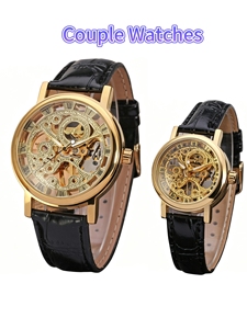 T-winner Couple One Pair <strong>Watches</strong> Hollow Dial Lovers Mechanical Business <strong>Men's</strong> Fashion <strong>Brand</strong> Skeleton Leisure <strong>Watch</strong> for Men Women - Product Image 1