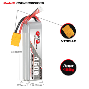 แบตเตอรี่ GAONENG GNB 4500mah 4S 14.8V 120C 240C XT90 RC LiPo สำหรับรถบังคับวิทยุ เรือบังคับวิทยุ ของเล่นบังคับวิทยุ รถทรั๊กกี้ HPI 4WD มอนสเตอร์ - Product Image 3