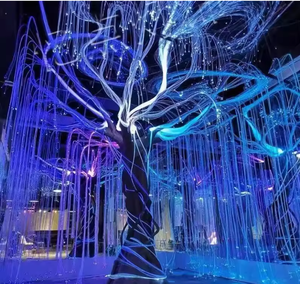 Luces de árbol de fibra óptica IP65, iluminación decorativa impermeable para exteriores, para jardín, parque, festival y paisaje nocturno. - Product Image 1