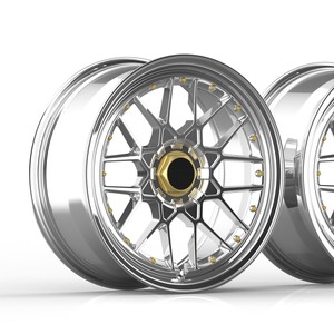 Rueda Cromada Simulada de Dos Piezas CD-523 con Remache Dorado, 19 Pulgadas, 8.5J 9.5J ET35 5x120 CB72.6, Llanta Forjada de Una Pieza - Product Image 6