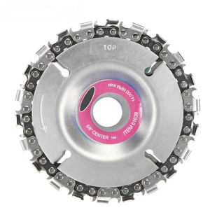 Disque de coupe à chaîne 4 pouces 22 dents 5 pouces 14 dents pour meuleuse d'angle, jeu de lames en acier pour le travail du bois - Product Image 1