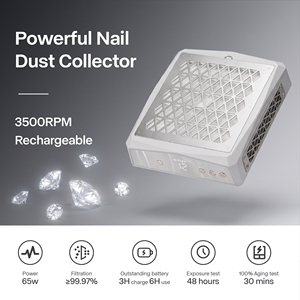 Aspirateur <span class=keywords><strong>de</strong></span> poussière d'ongles puissant, rechargeable, avec lampe à ongles et kit <span class=keywords><strong>de</strong></span> ponceuse - Product Image 2