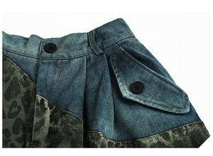 OUDINA all'ingrosso nuovi pantaloni Casual Harem carote leopardati Patchwork Denim pantaloni larghi donna pantaloni - Product Image 5