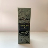 Vino personalizado Alcohol licor Tequila champán whisky vino Copa caja de regalo plegable cartón vino espumoso caja de embalaje