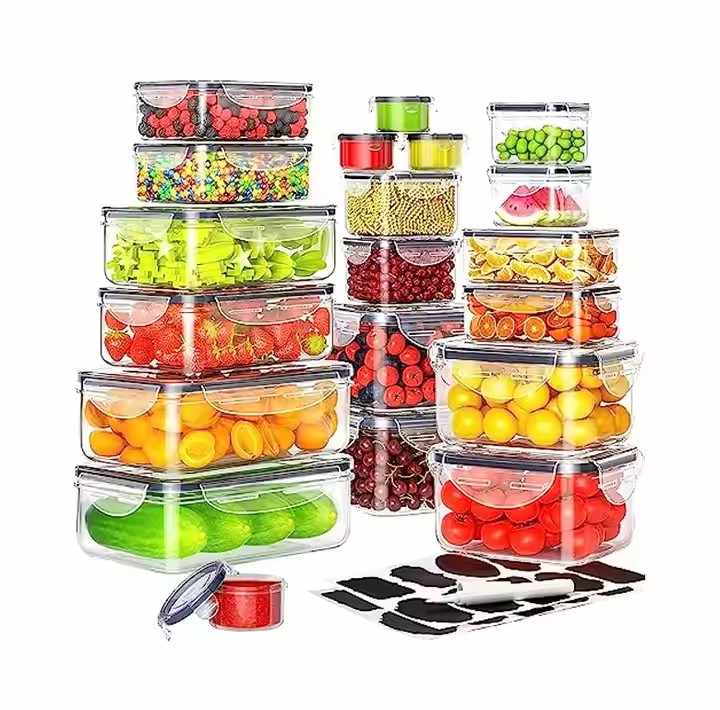 Modern Design Glass Storage Jars with Lids - Safe Food Storage