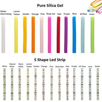 Matériaux pour enseignes néon flexibles DIY : Ruban silicone séparé, diffuseur néon flexible, bande LED en forme de S, revêtement en caoutchouc