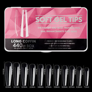 <span class=keywords><strong>Gnail</strong></span> XXL Coffin Ballerina Faux ongles pour femmes Long design ABS appliqué sur les doigts pour une utilisation en salon - Product Image 2