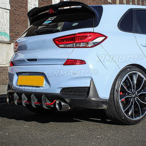 สปอยเลอร์กันชนหลัง ดิฟฟิวเซอร์ อุปกรณ์เสริม ฝาครอบป้องกัน สำหรับ HYUNDAI I30N MK3 Hatchback ปี 2017 2018 2019 - Product Image 3