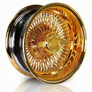 Rines de Alambre Cromados de Lujo Personalizados, 100 Radios, 13-24 Pulgadas, Diseño Cóncavo para Lowrider, Cadillac, Chevy Impala, Buick, Oldsmobile - Product Image 1