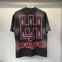 T-shirt Homme Oversize Vintage Imprimé Décontracté Style Urbain Nouvelle Collection Life Hustlers en Tissu Tissé 100% Coton