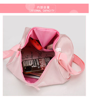 Sac à bandoulière rose grande capacité pour filles, imperméable et tendance, idéal pour la danse, le ballet et la formation en latin pour étudiantes