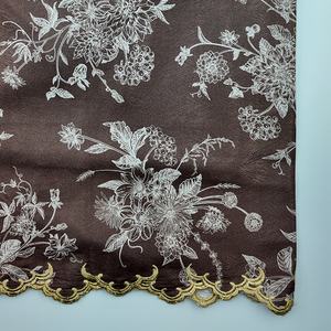 Kain berkualitas tinggi 115gsm 100% Poliester dengan pola Herringbone mewah, dicetak digital dan di-bordir untuk pakaian Islam. - Product Image 3