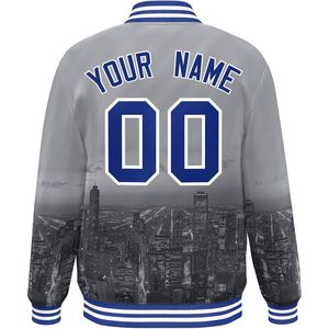 2025 Blouson aviateur léger personnalisé pour hommes/femmes Fashion City Varsity Style avec lettres et chiffres cousus - Product Image 2