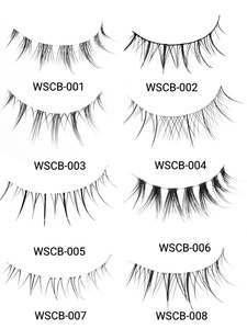 Cils en bande complète <span class=keywords><strong>Qingdao</strong></span> Wingstar WSCB-004, style naturel et léger, sans cruauté, échantillon gratuit, bande transparente, vente chaude - Product Image 5